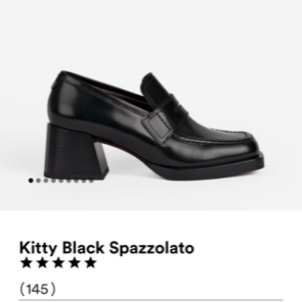 Labucq Kitty Black Spazzolato Italian loafers 38